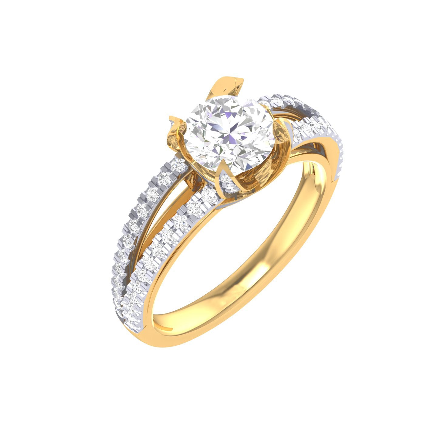Yellow Gold Plated Sterling Silver Ring