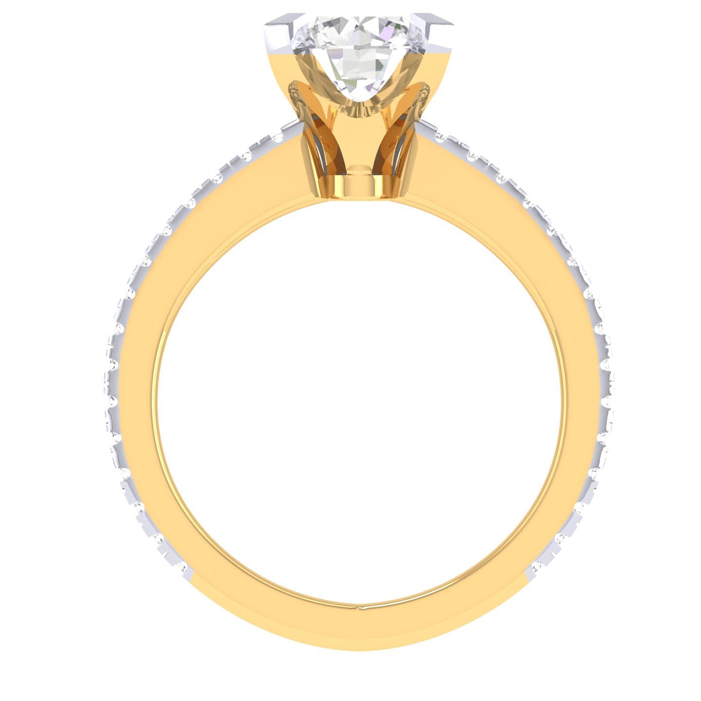 Yellow Gold Plated Sterling Silver Ring