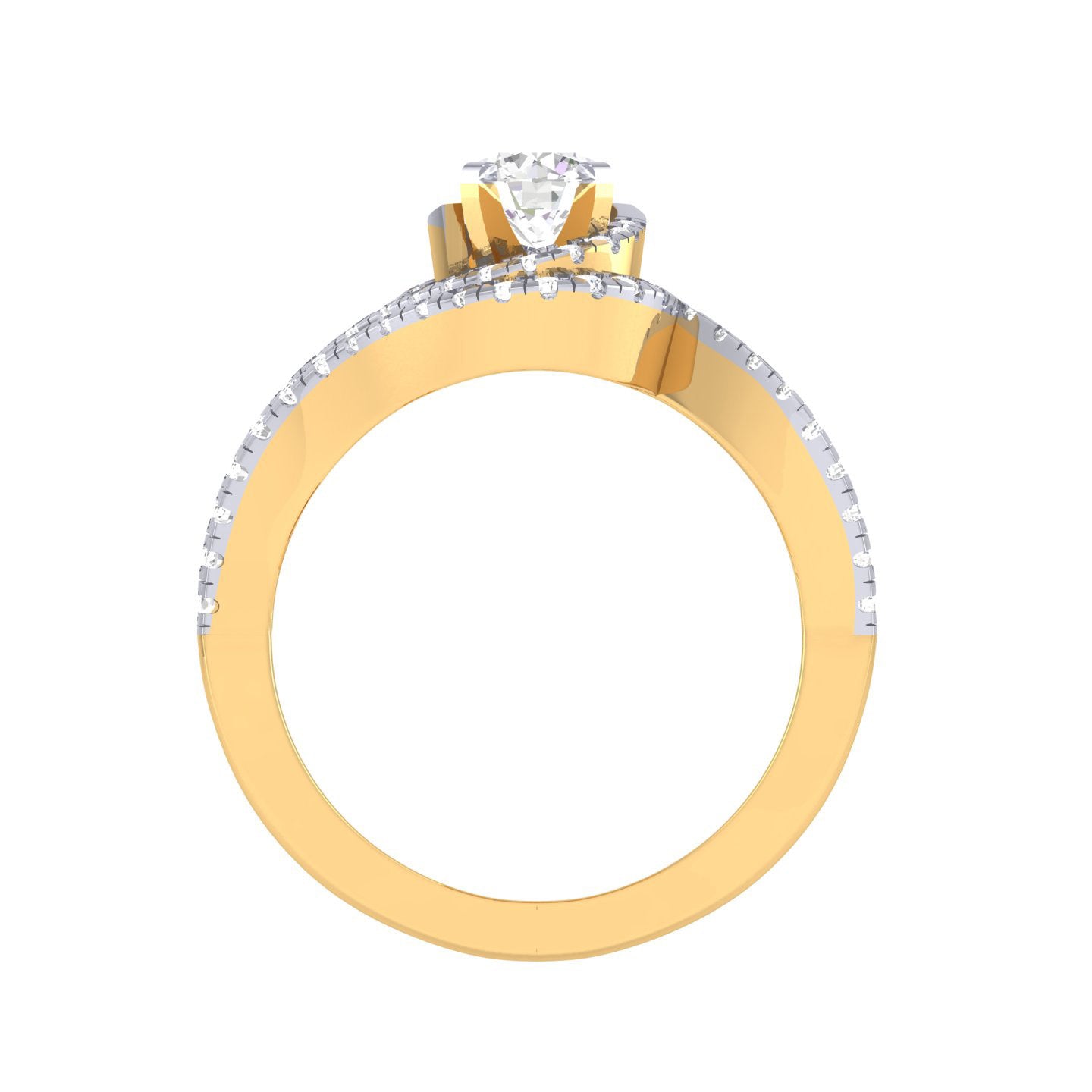 Yellow Gold Plated Sterling Silver Ring