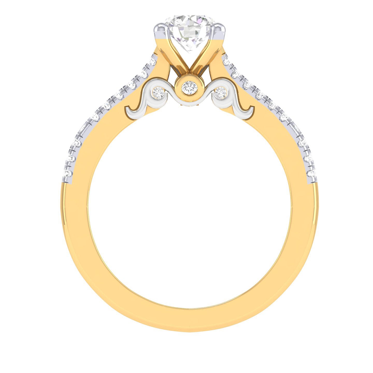 Yellow Gold Plated Sterling Silver Ring