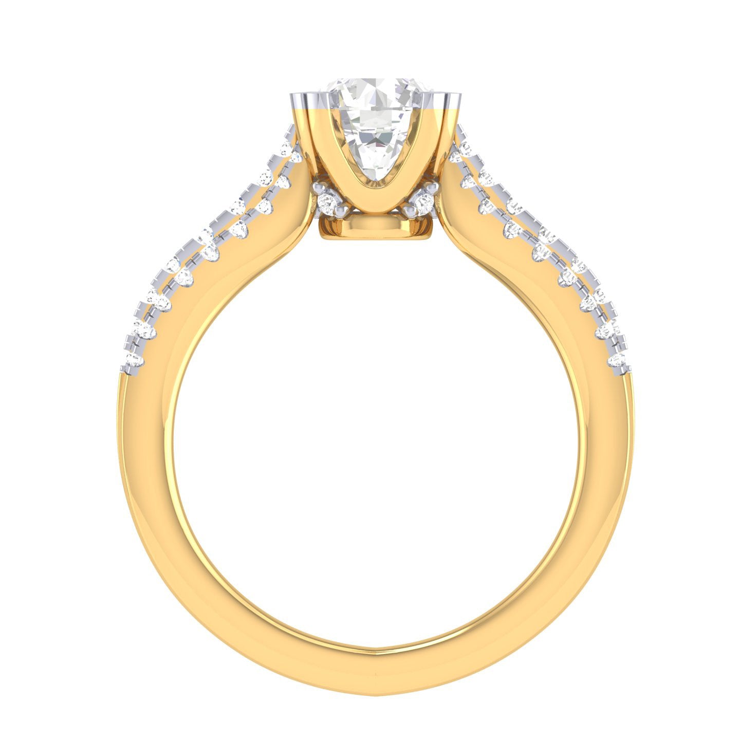Yellow Gold Plated Sterling Silver Ring