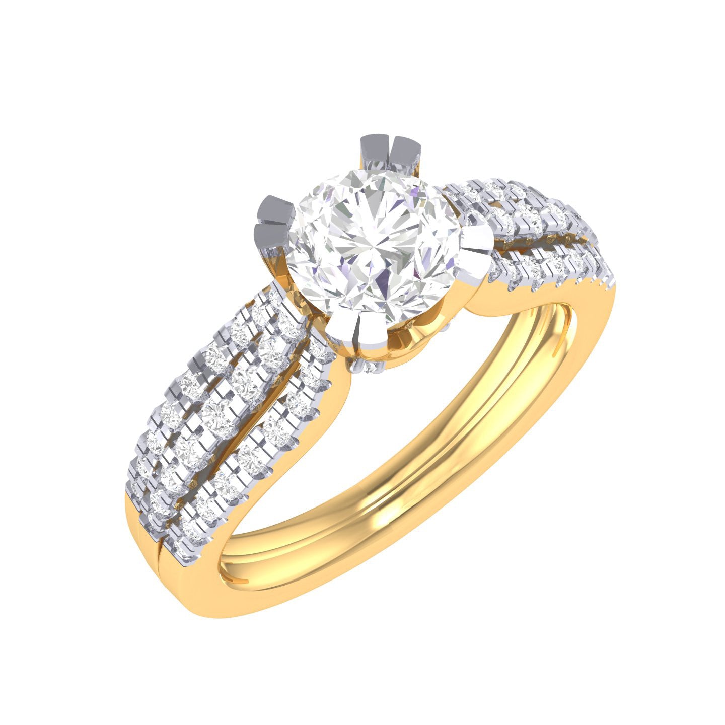 Yellow Gold Plated Sterling Silver Ring