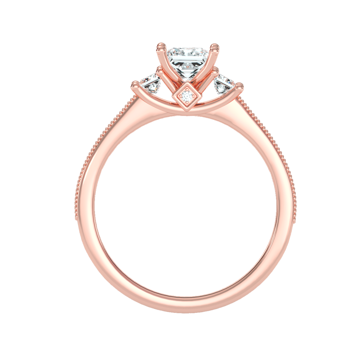 Silver Rose Gold-plated Ring