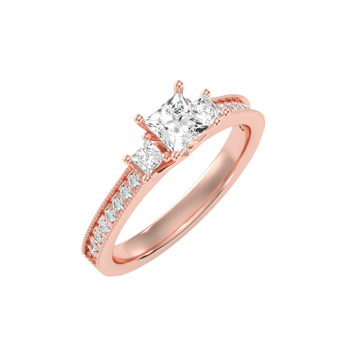 Silver Rose Gold-plated Ring