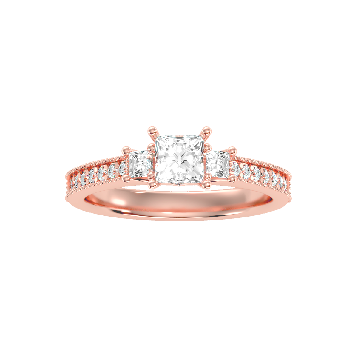 Silver Rose Gold-plated Ring