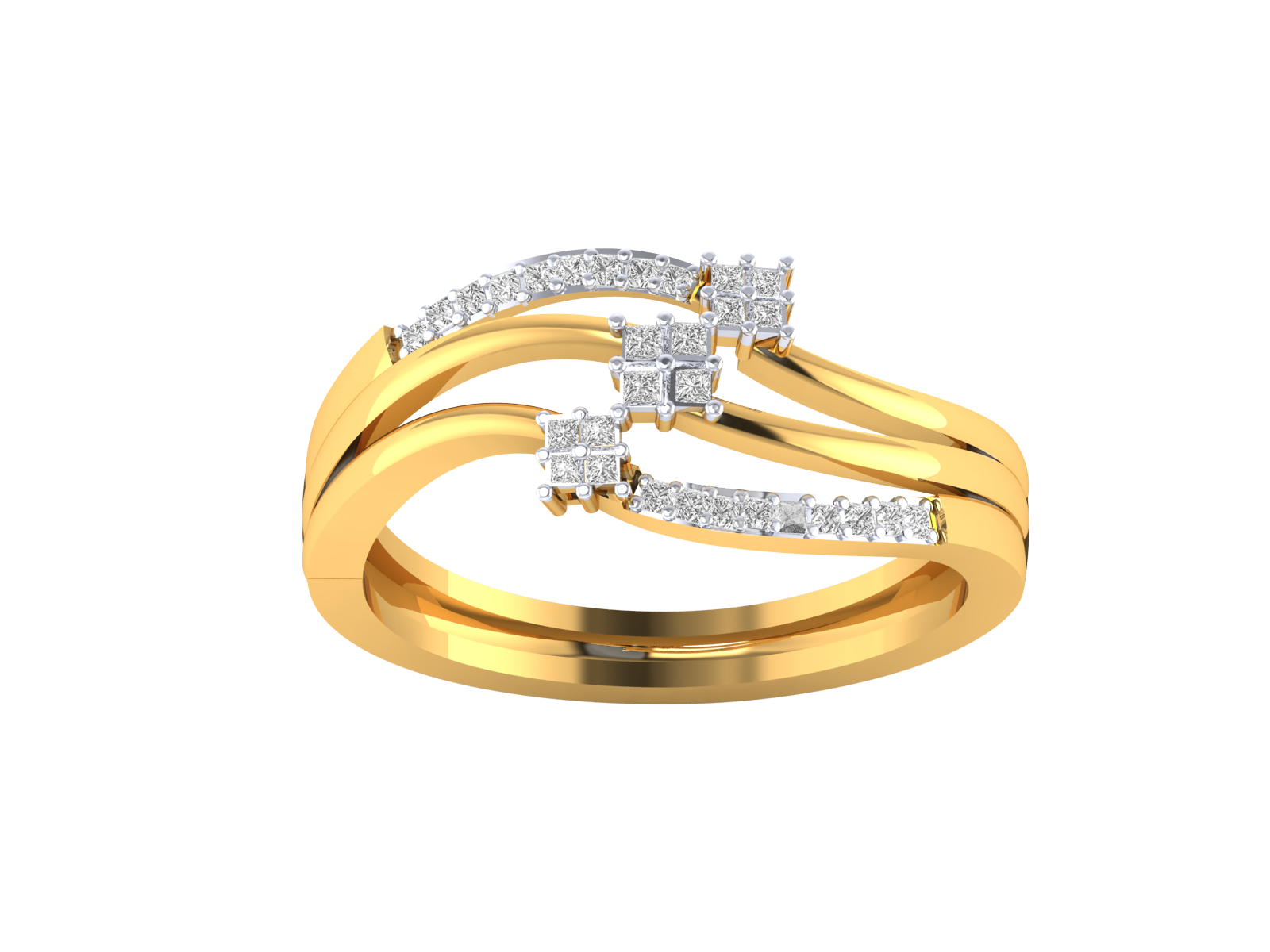 Yellow Gold Plated Sterling Silver Ring