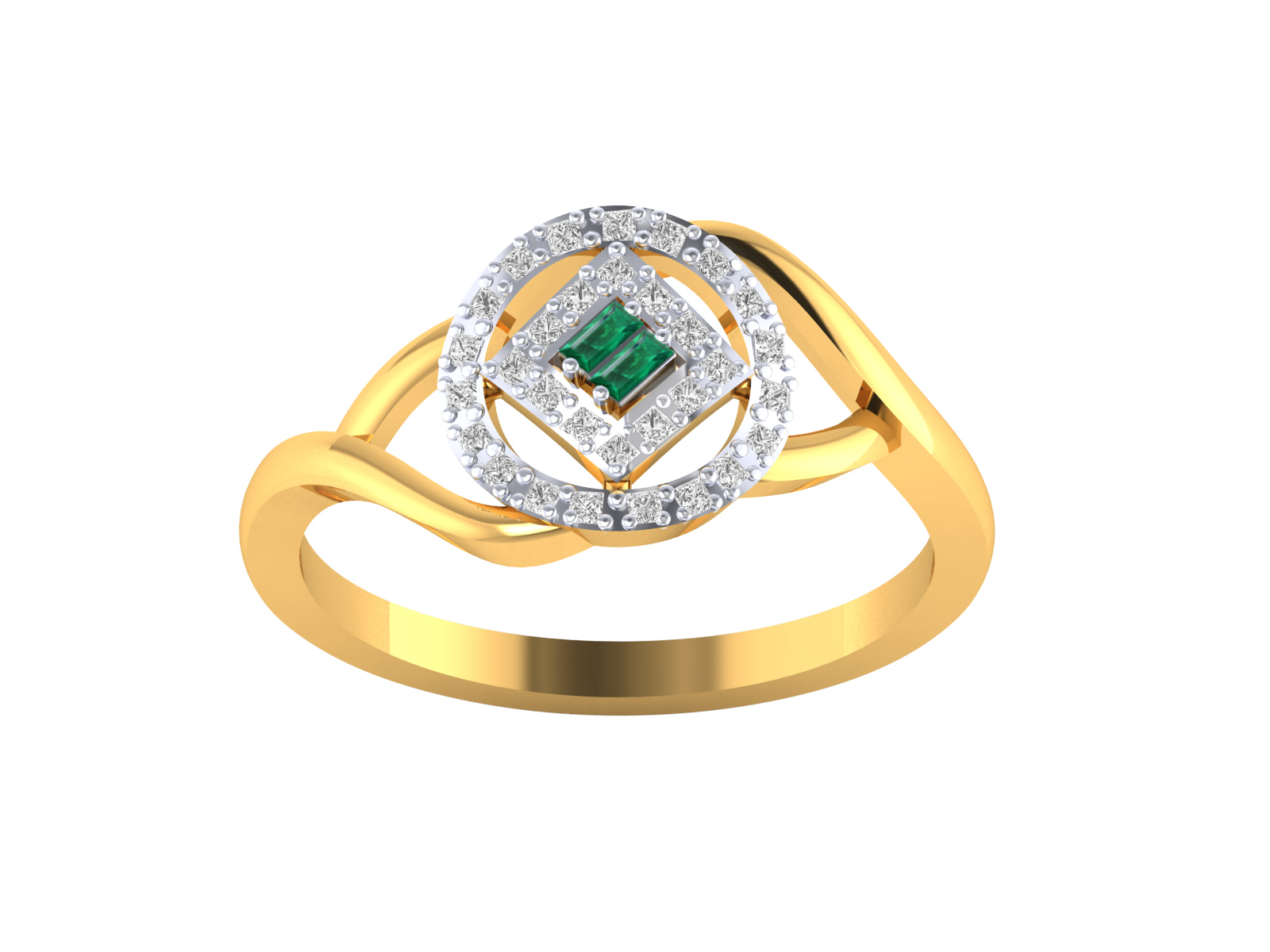 Yellow Gold Plated Sterling Silver Ring