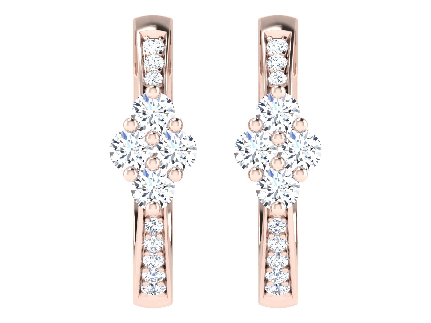 Rose Gold Plated Sterling Silver Earrings