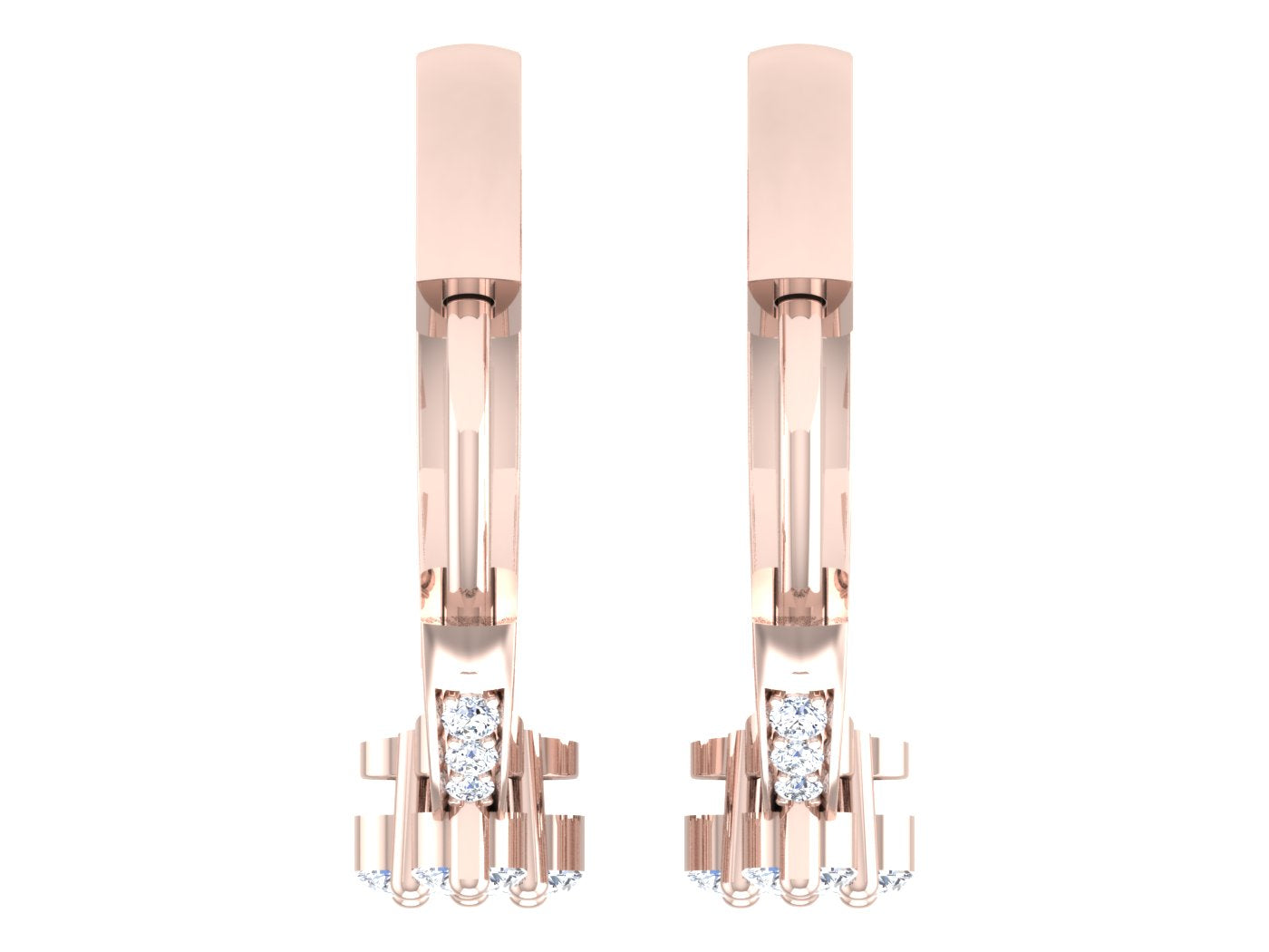Rose Gold Plated Sterling Silver Earrings