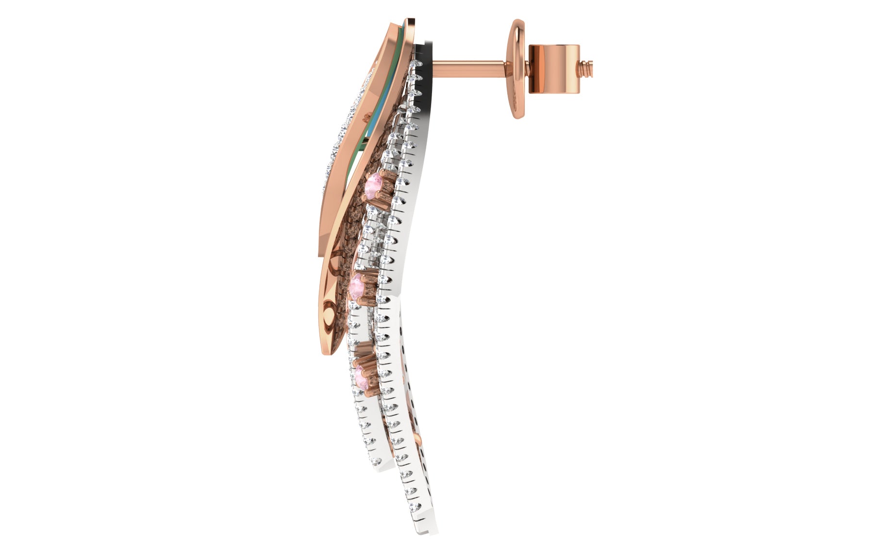 Rose Gold Plated Sterling Silver Earrings