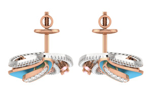 Rose Gold Plated Sterling Silver Earrings