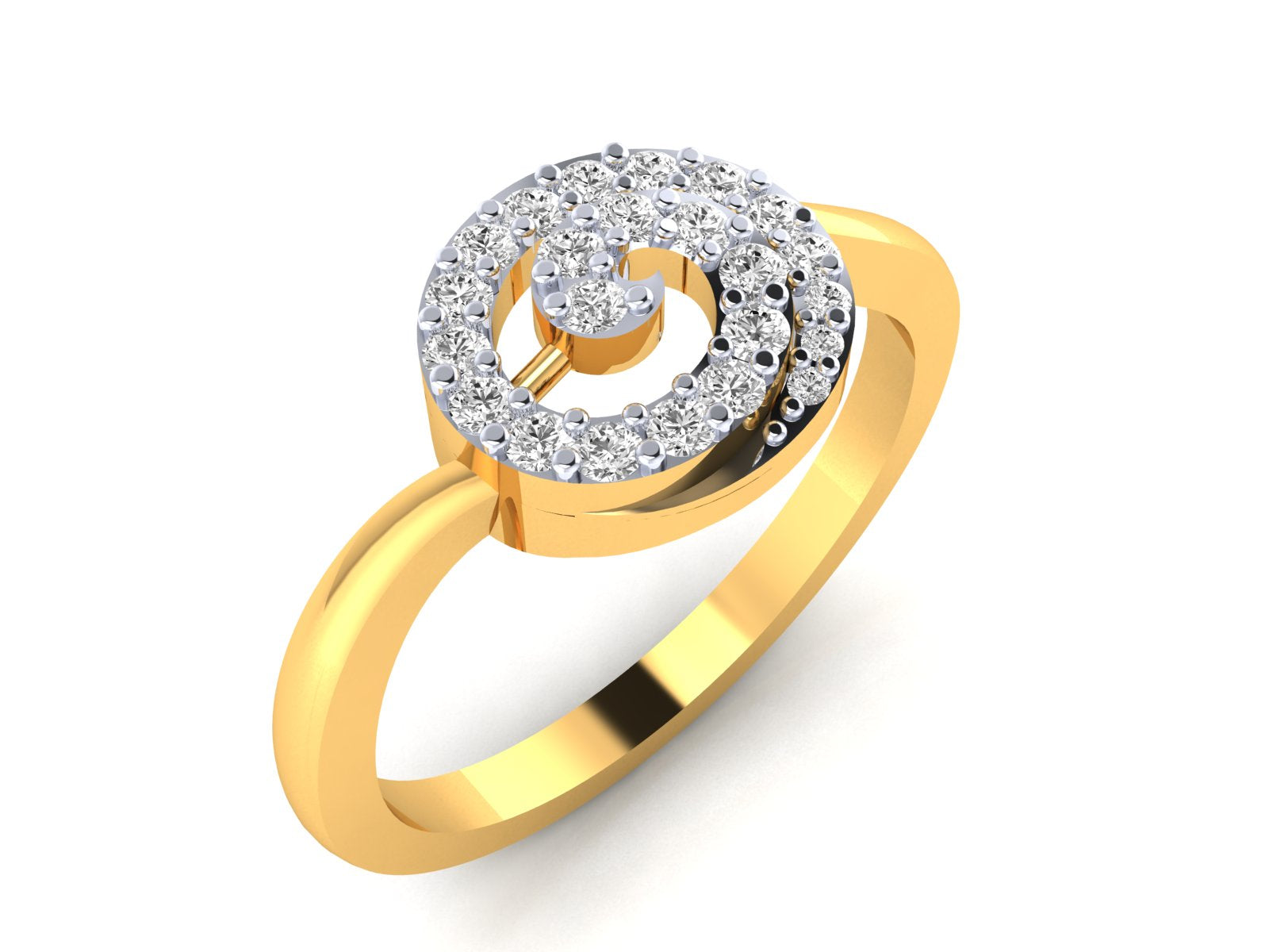 Yellow Gold Plated Sterling Silver Ring