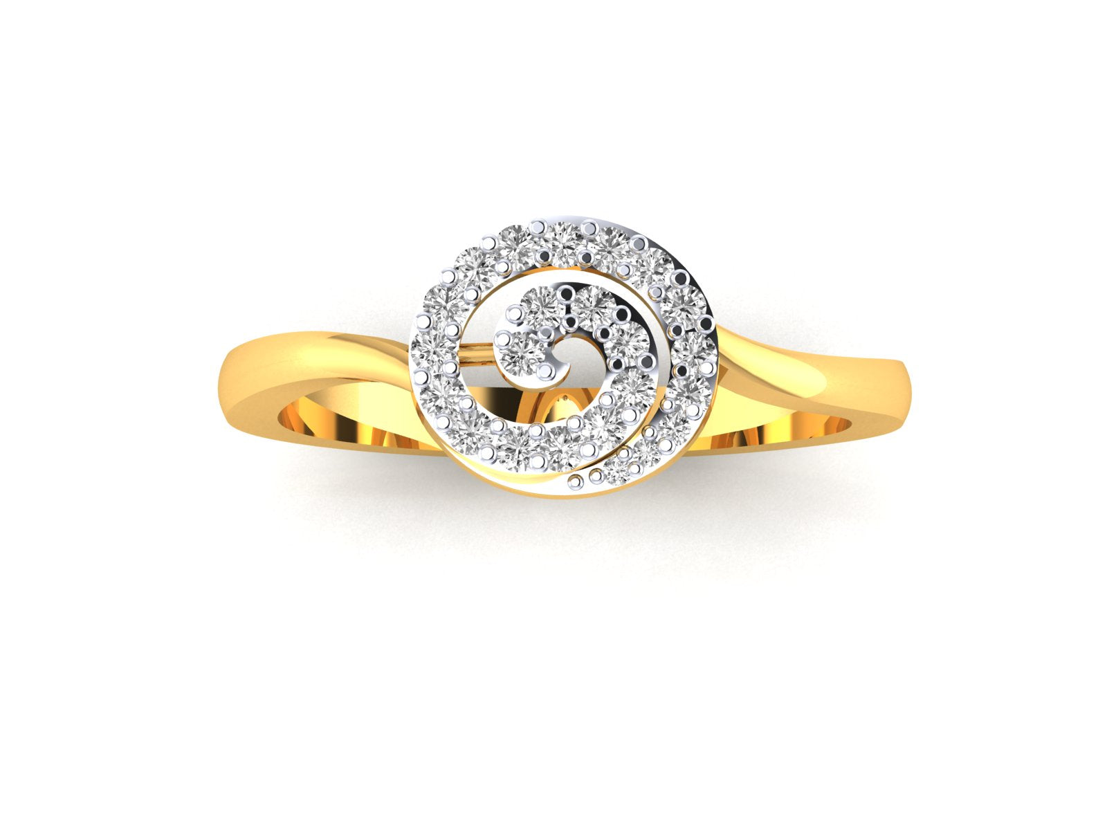 Yellow Gold Plated Sterling Silver Ring