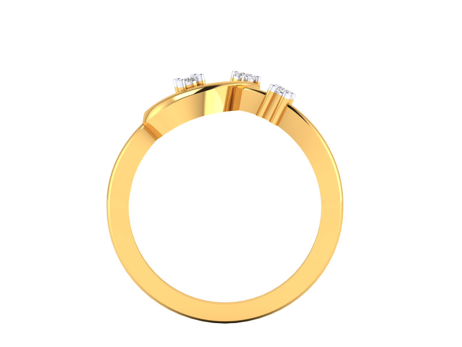 Yellow Gold Plated Sterling Silver Ring