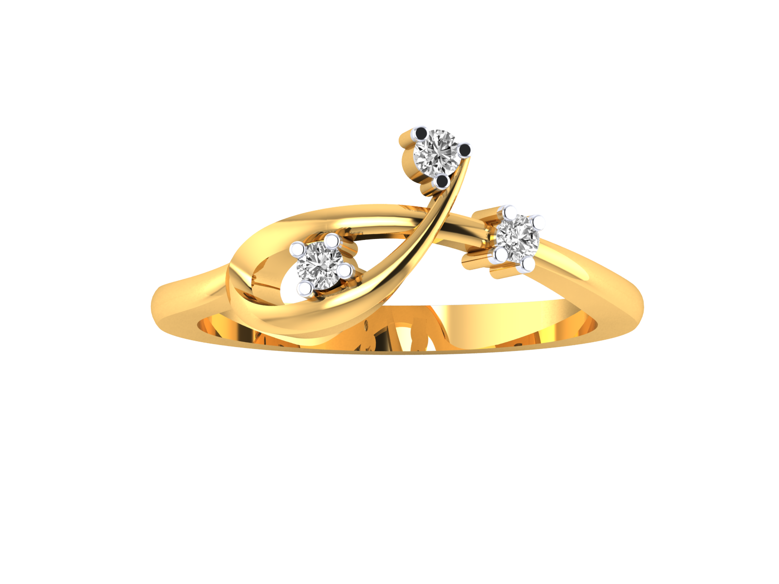 Yellow Gold Plated Sterling Silver Ring