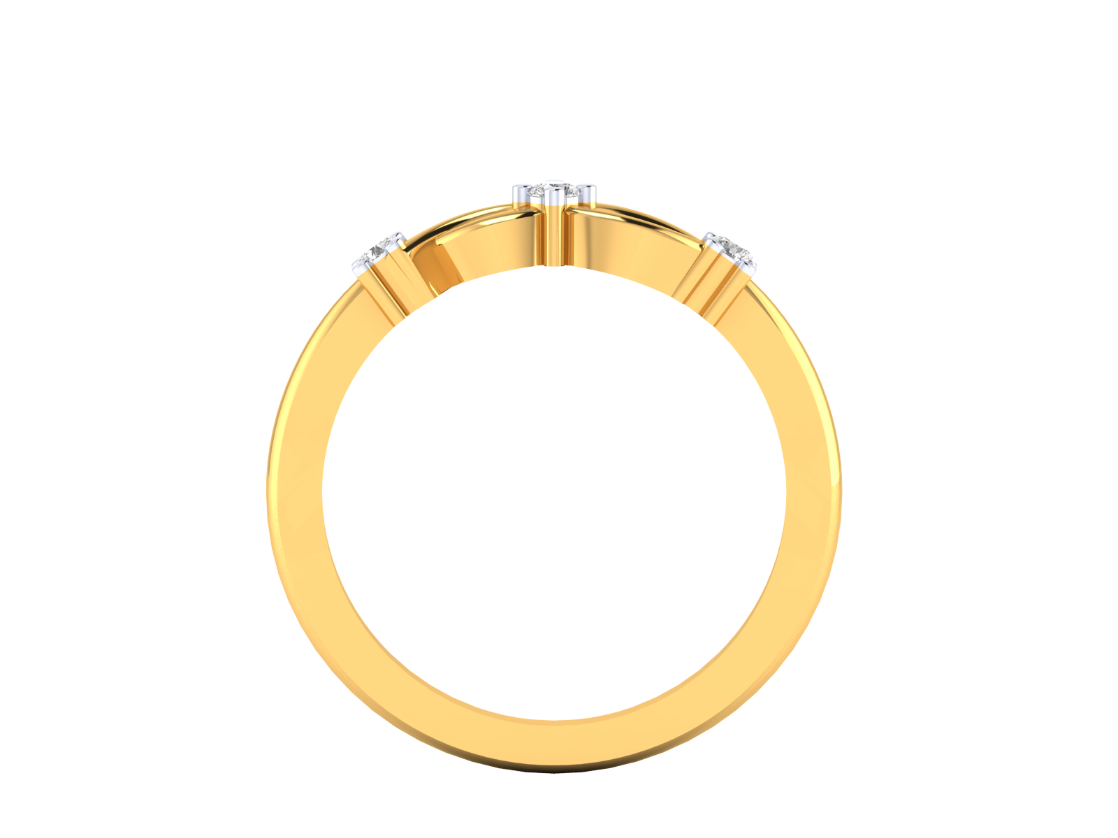 Yellow Gold Plated Sterling Silver Ring