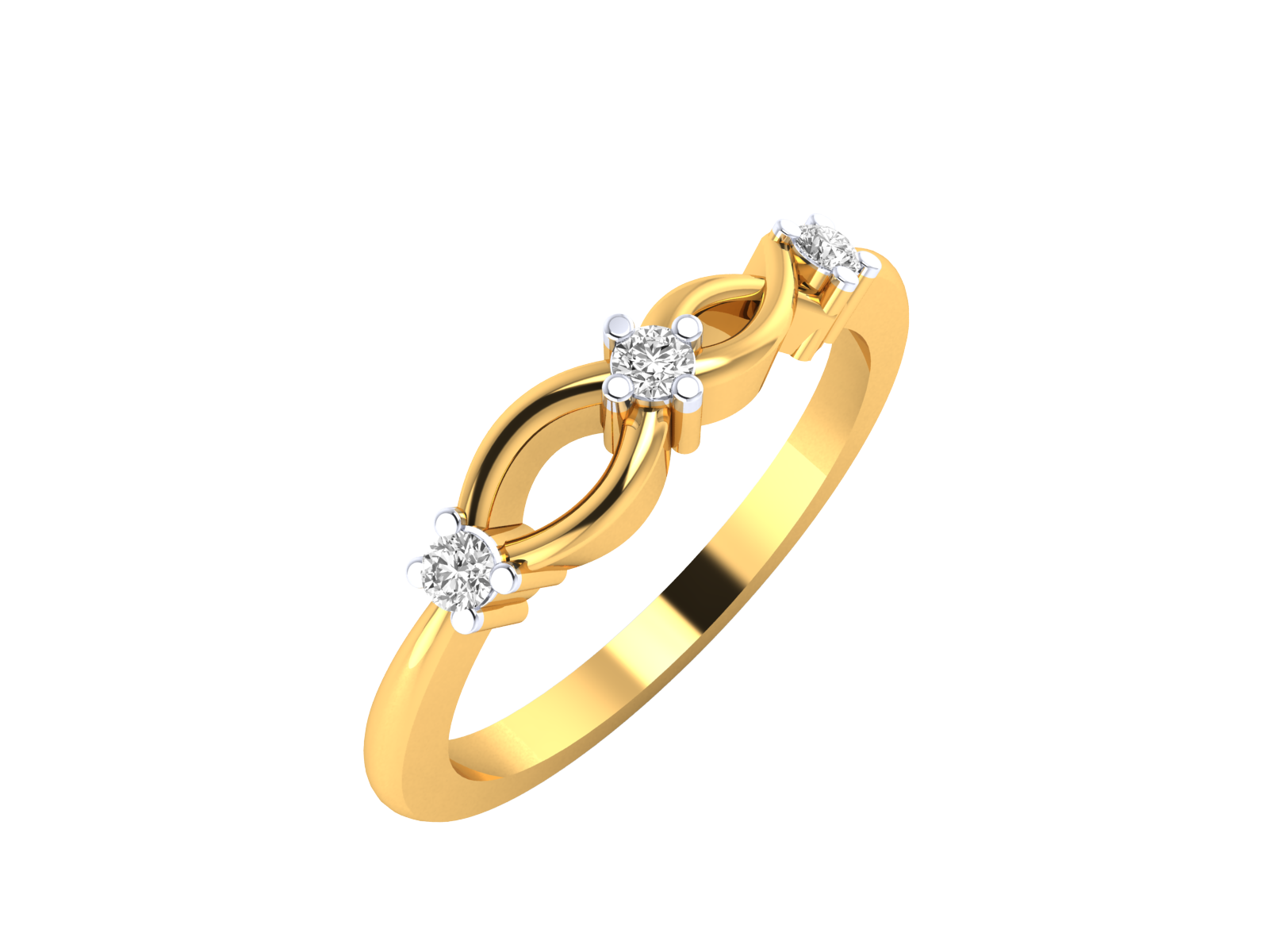 Yellow Gold Plated Sterling Silver Ring