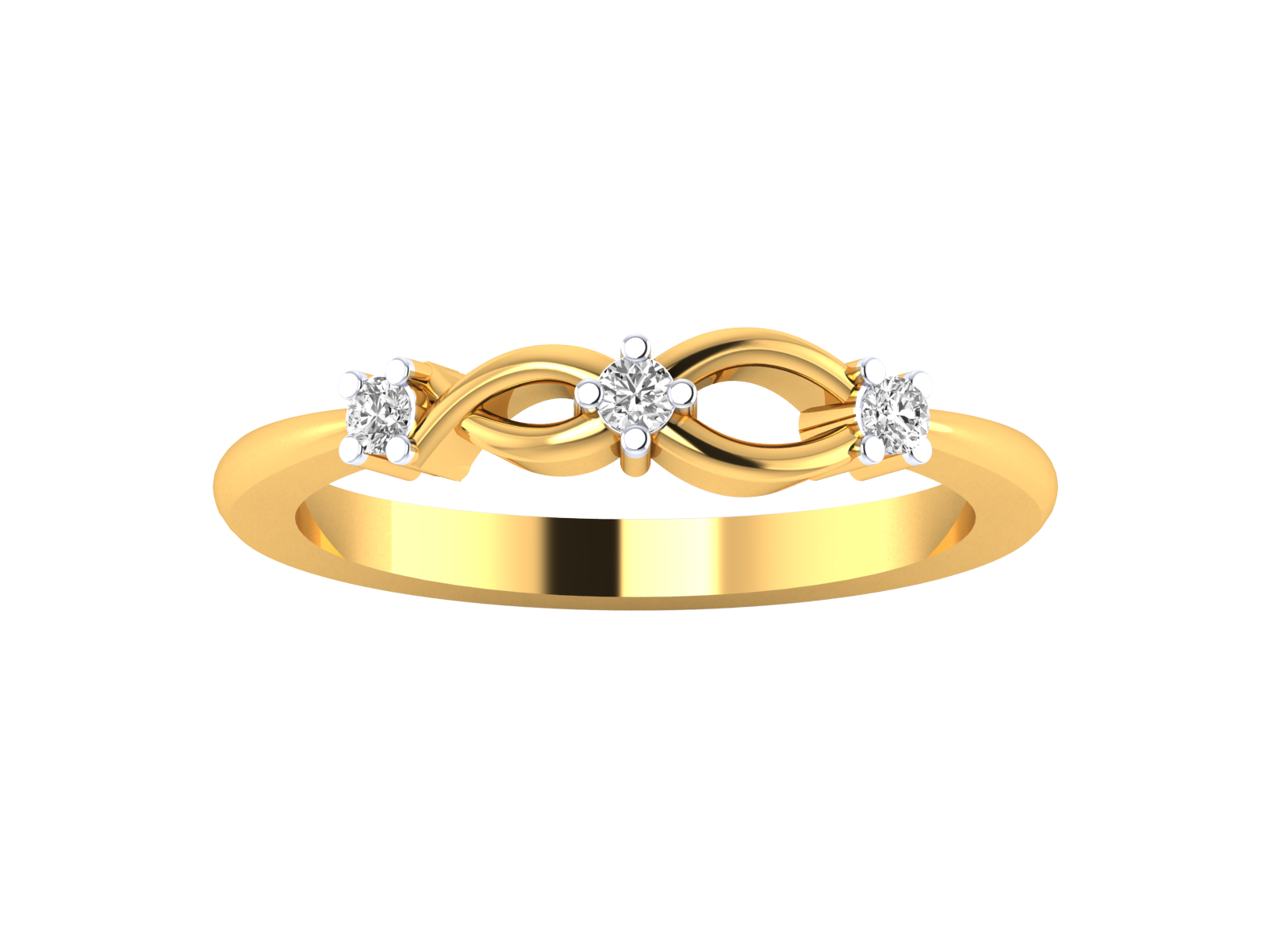 Yellow Gold Plated Sterling Silver Ring