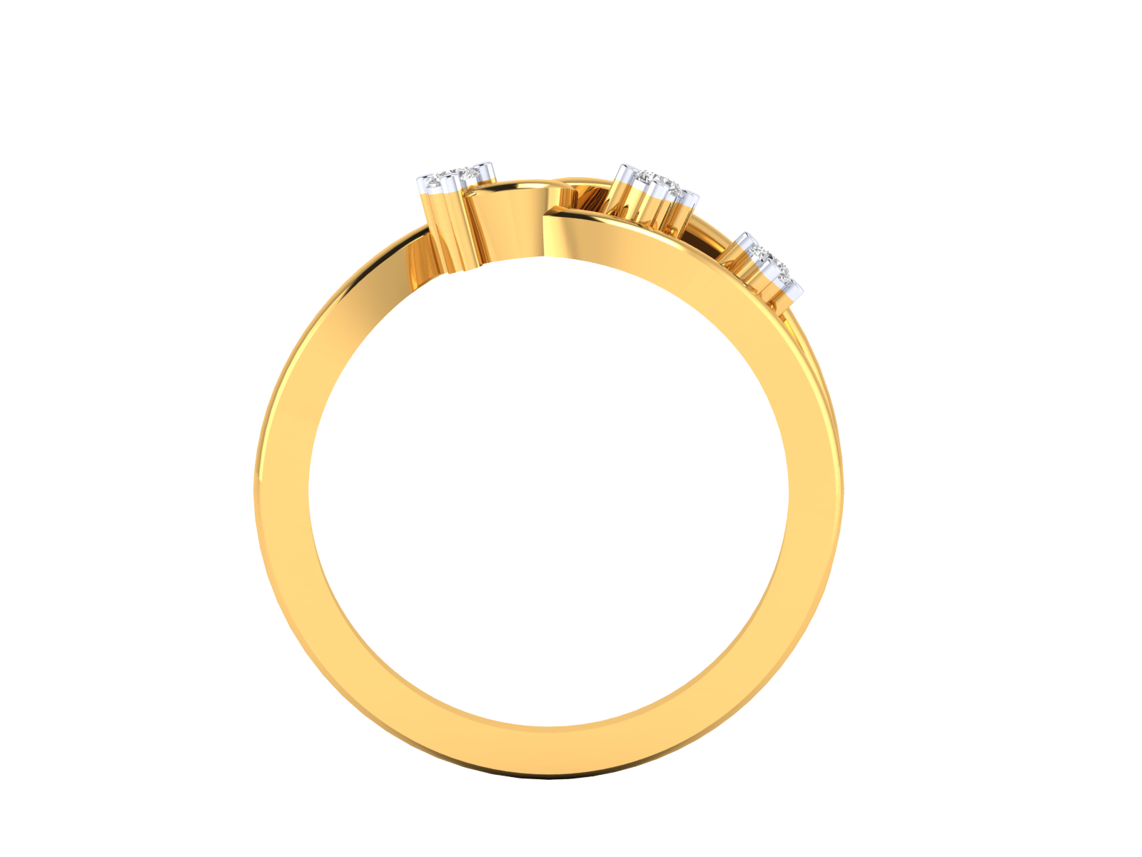 Yellow Gold Plated Sterling Silver Ring