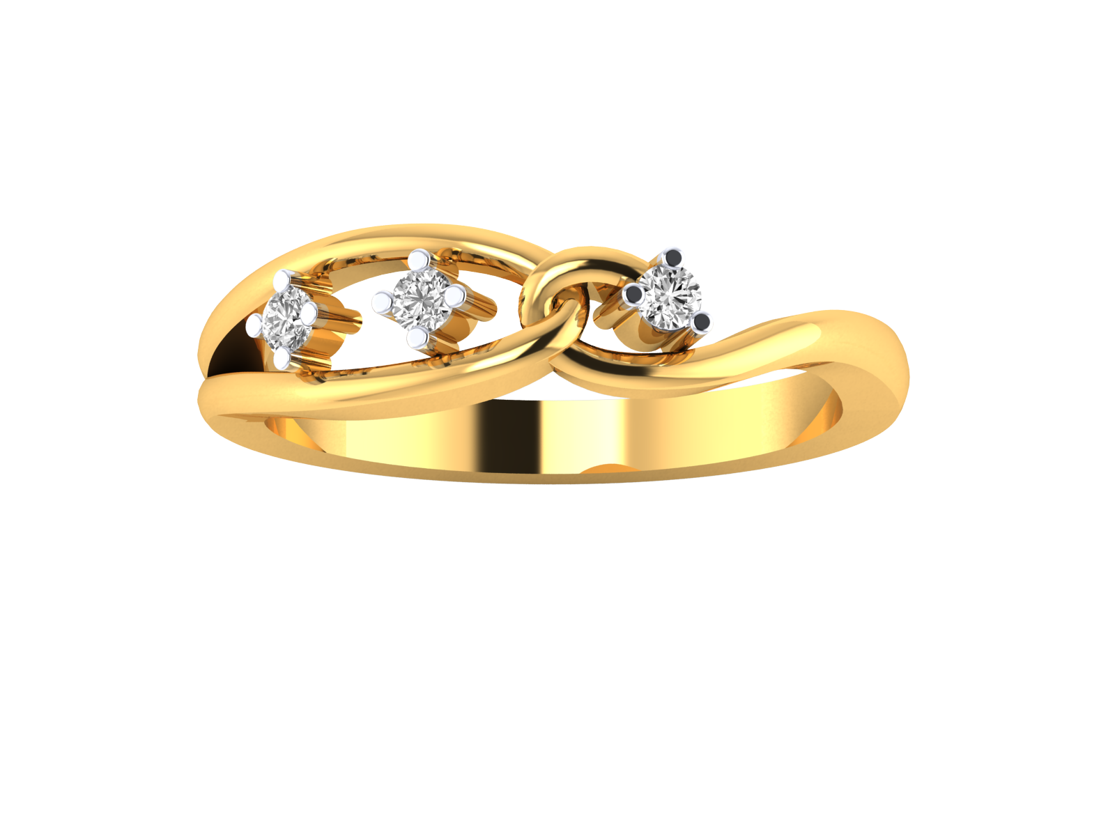 Yellow Gold Plated Sterling Silver Ring