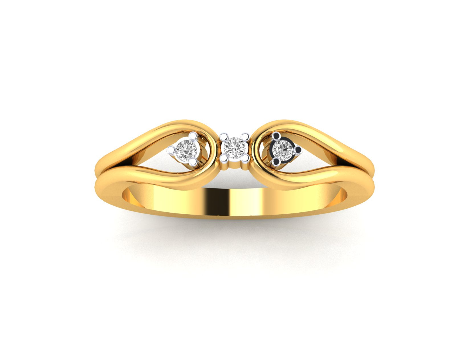 Yellow Gold Plated Sterling Silver Ring