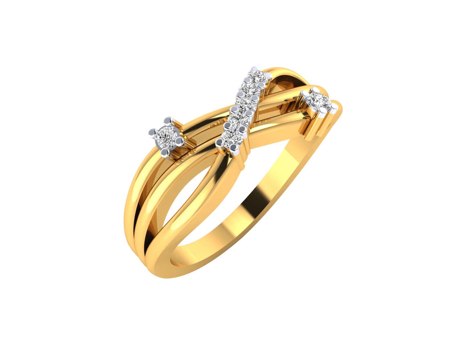 Yellow Gold Plated Sterling Silver Ring