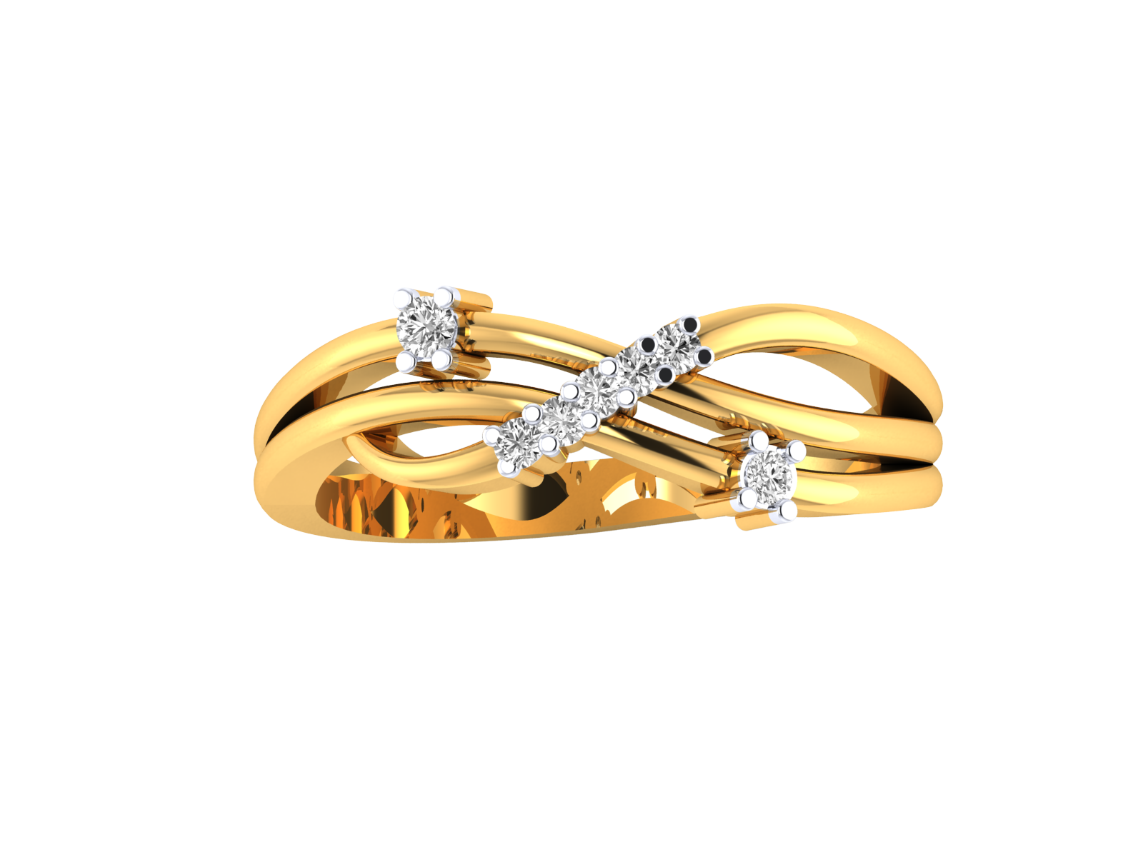 Yellow Gold Plated Sterling Silver Ring