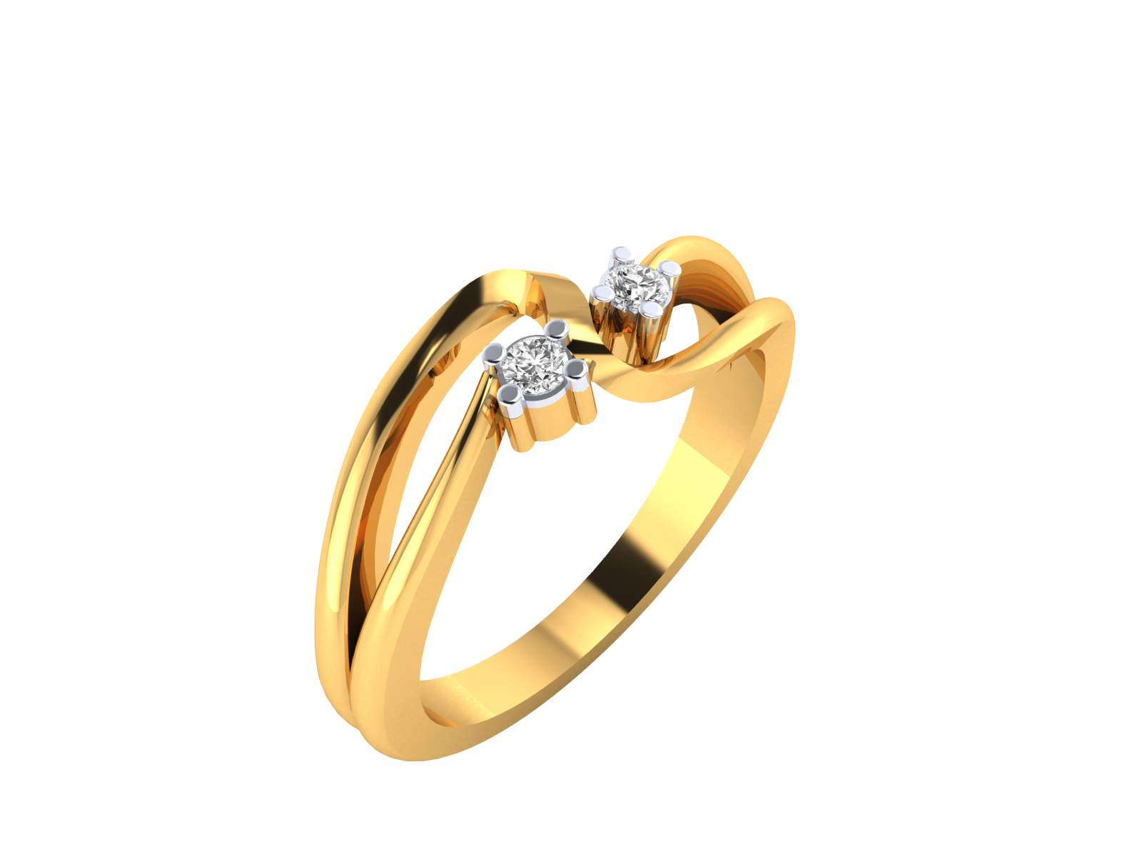 Yellow Gold Plated Sterling Silver Ring