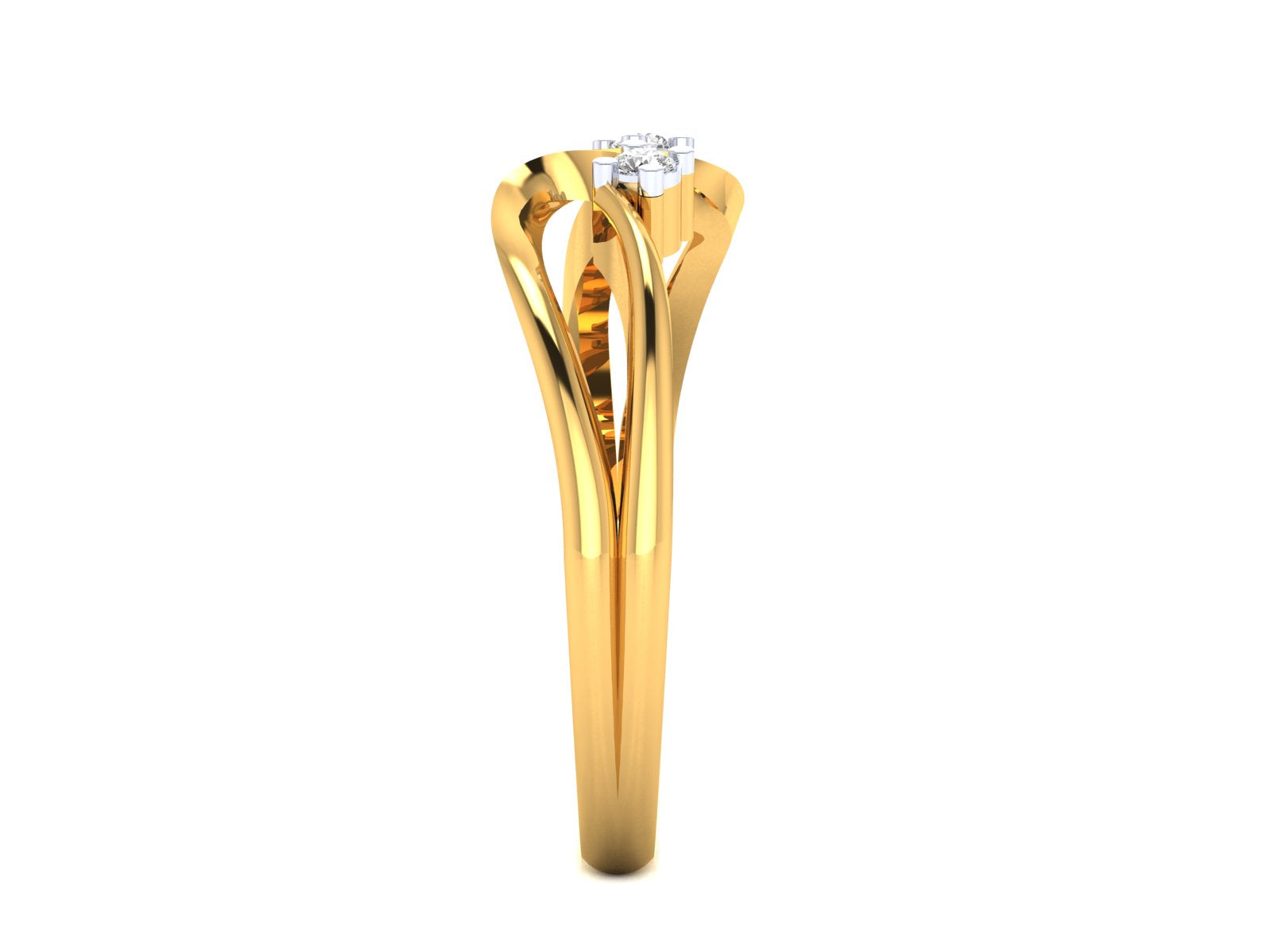 Yellow Gold Plated Sterling Silver Ring