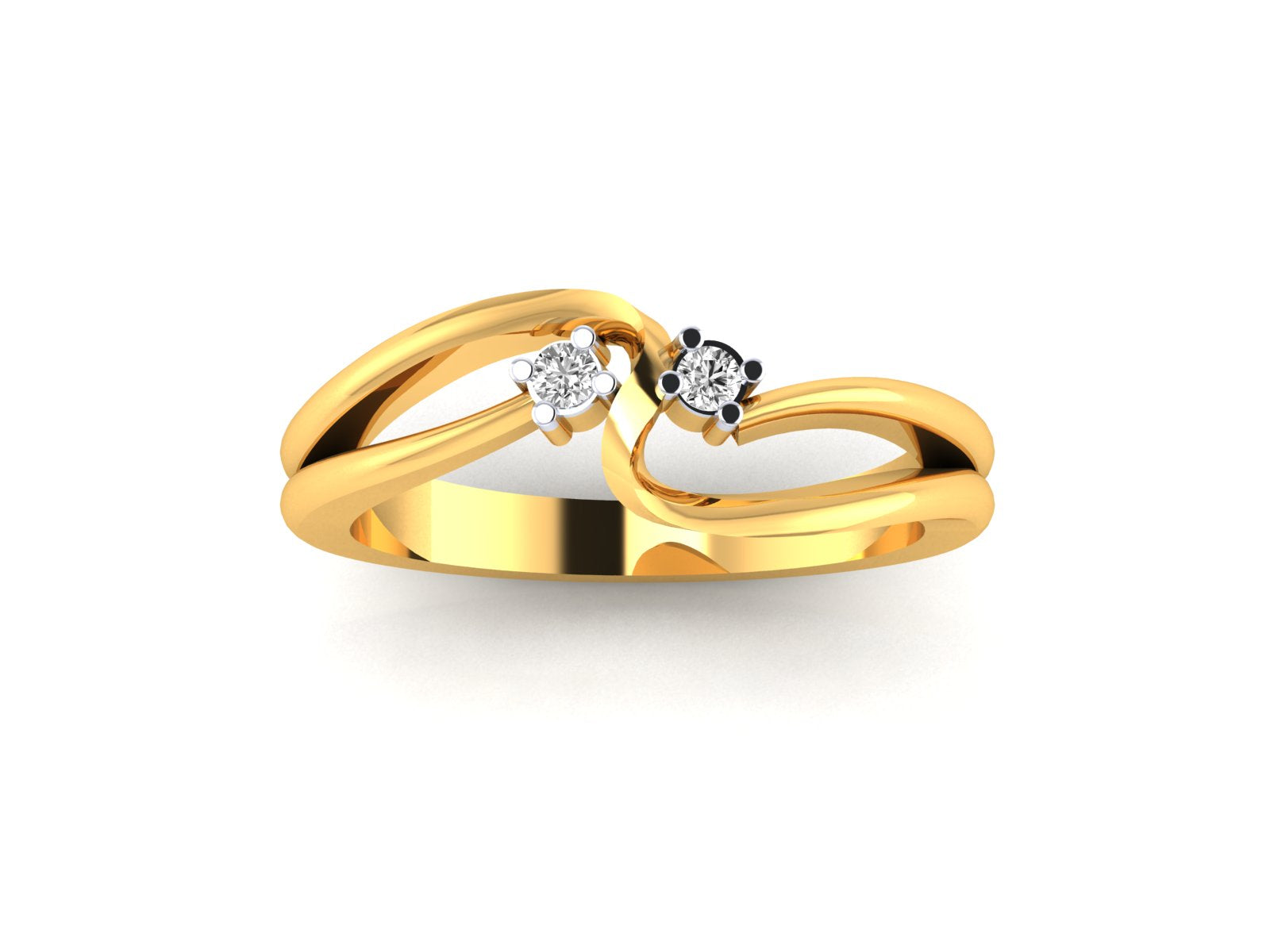 Yellow Gold Plated Sterling Silver Ring
