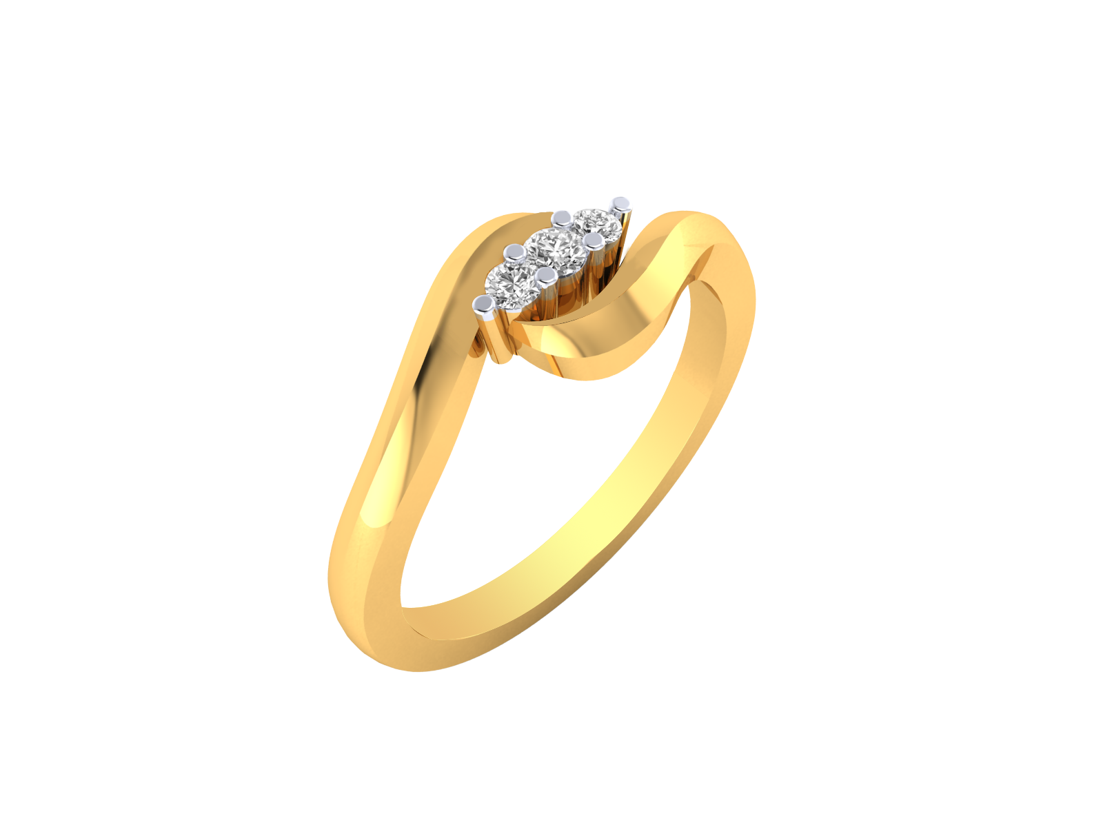 Yellow Gold Plated Sterling Silver Ring