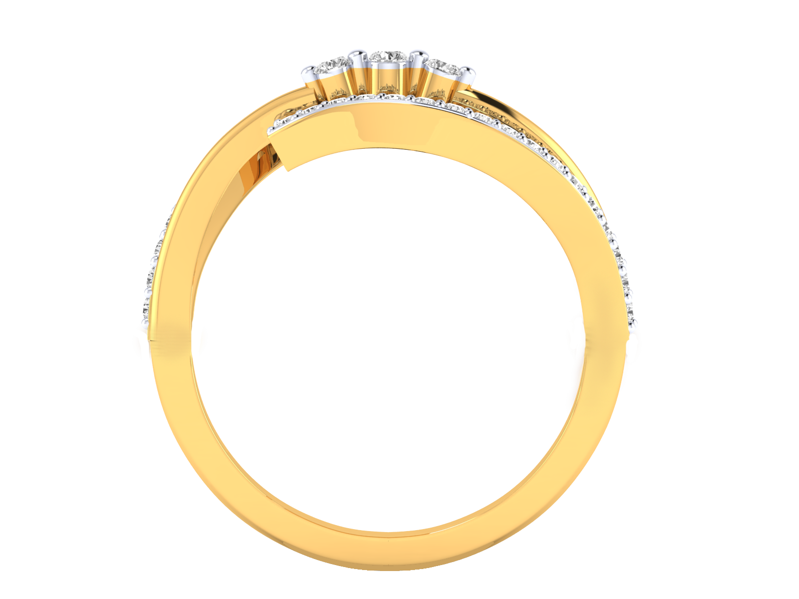 Yellow Gold Plated Sterling Silver Ring