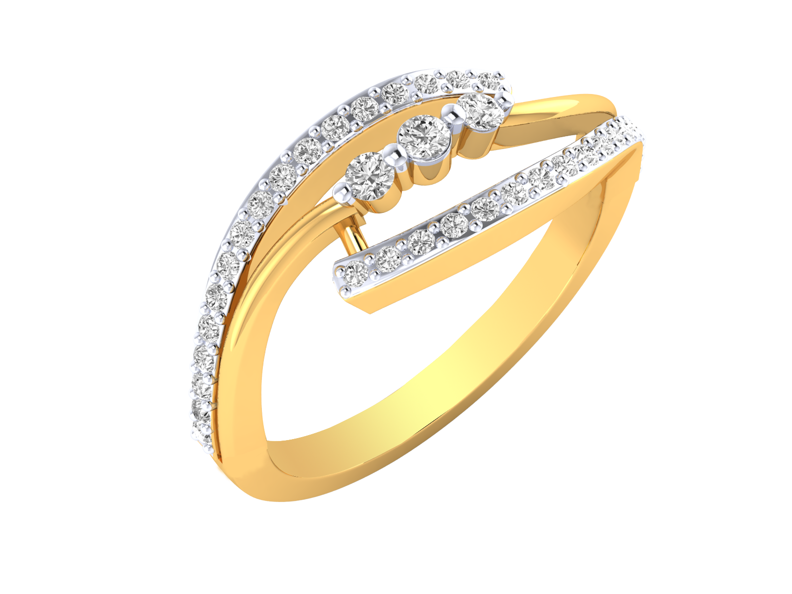 Yellow Gold Plated Sterling Silver Ring