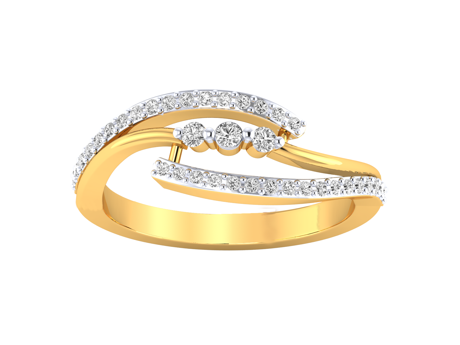 Yellow Gold Plated Sterling Silver Ring