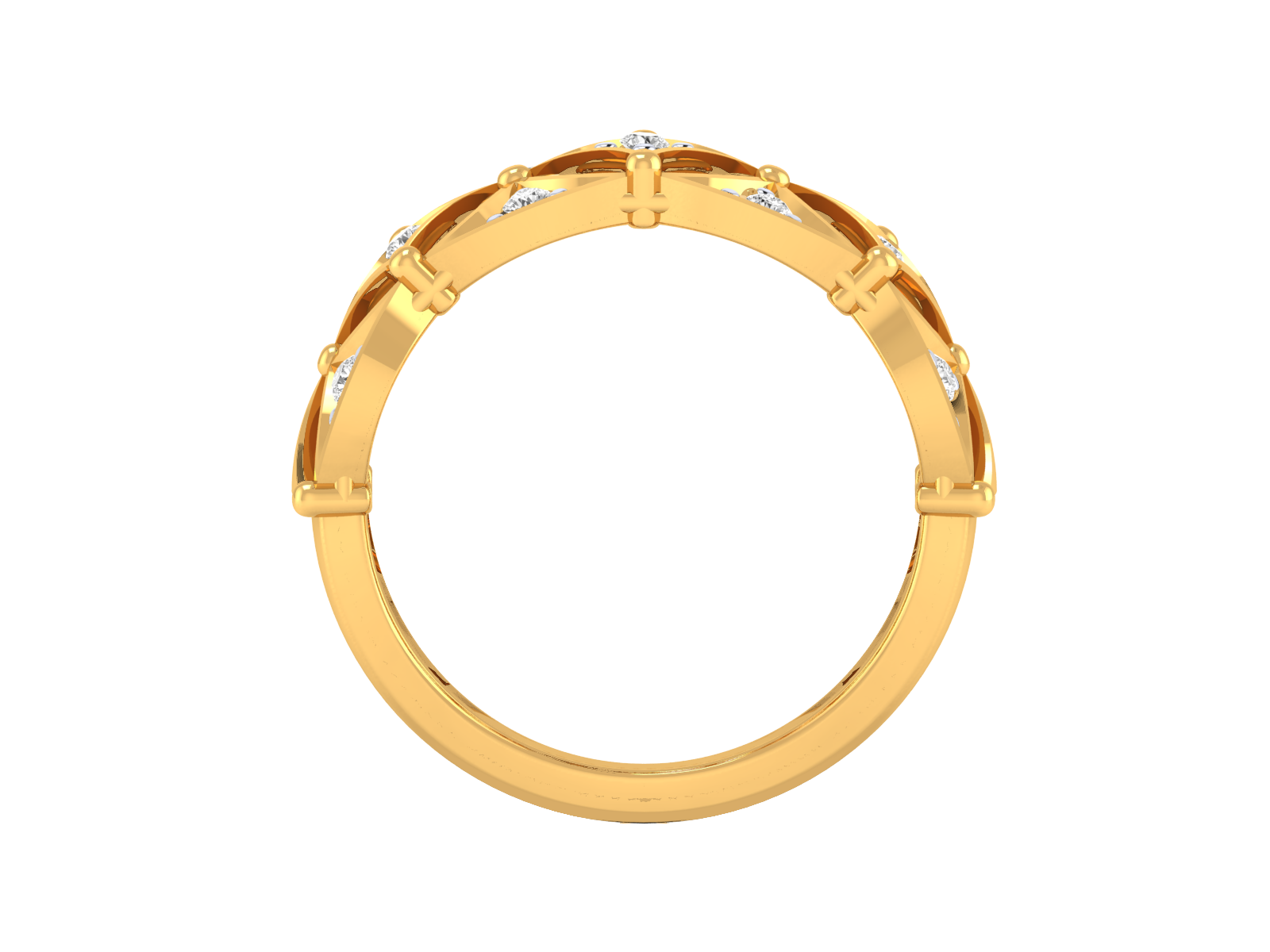 Yellow Gold Plated Sterling Silver Ring