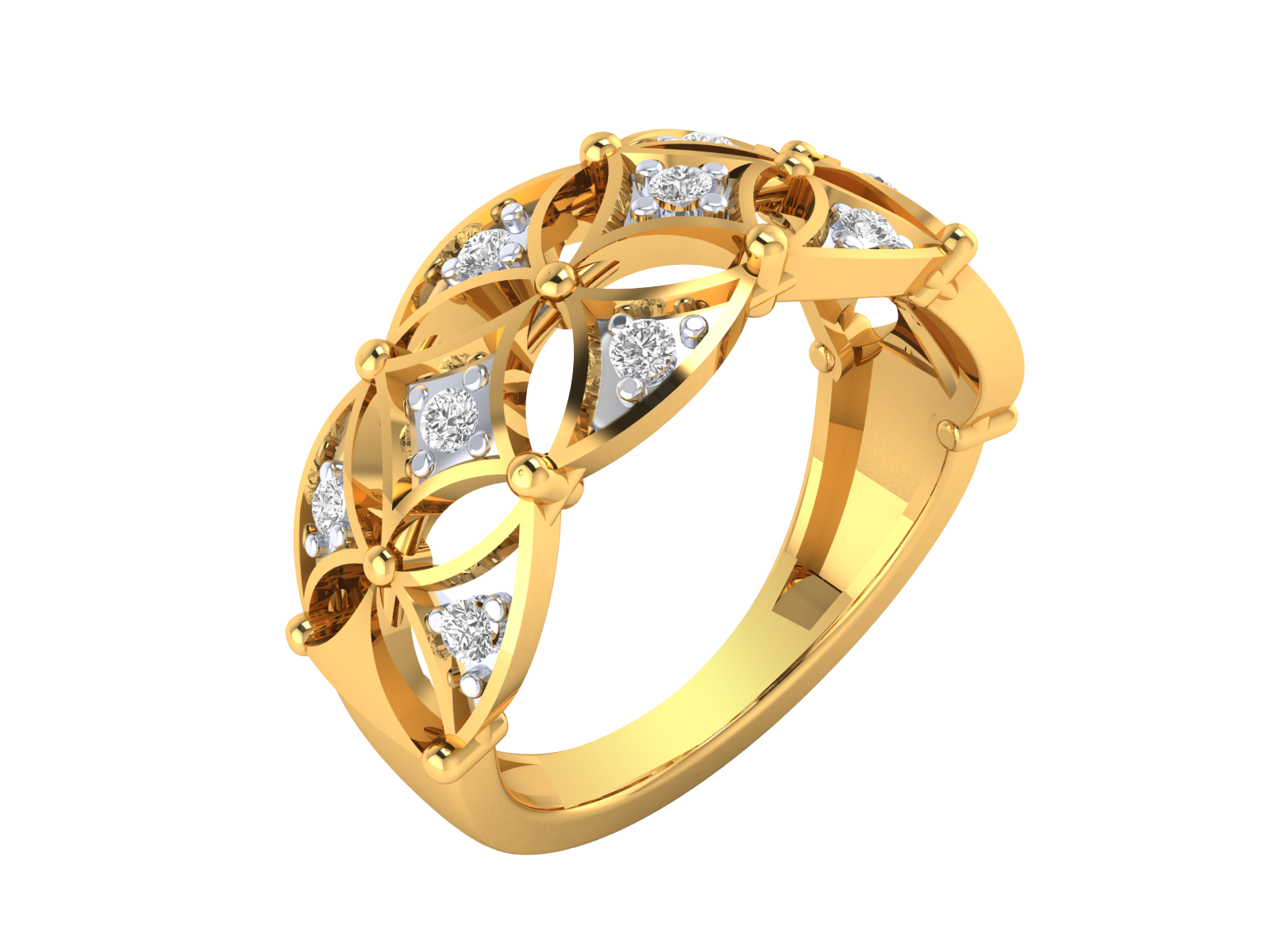 Yellow Gold Plated Sterling Silver Ring
