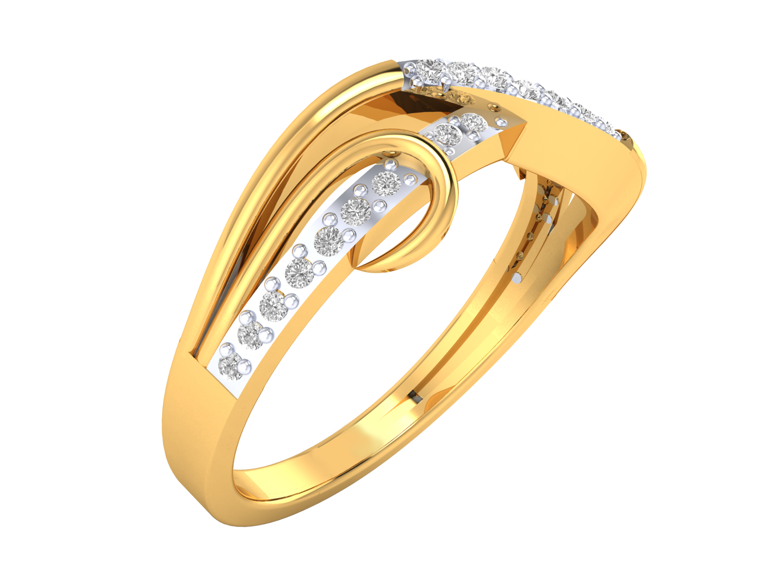 Yellow Gold Plated Sterling Silver Ring