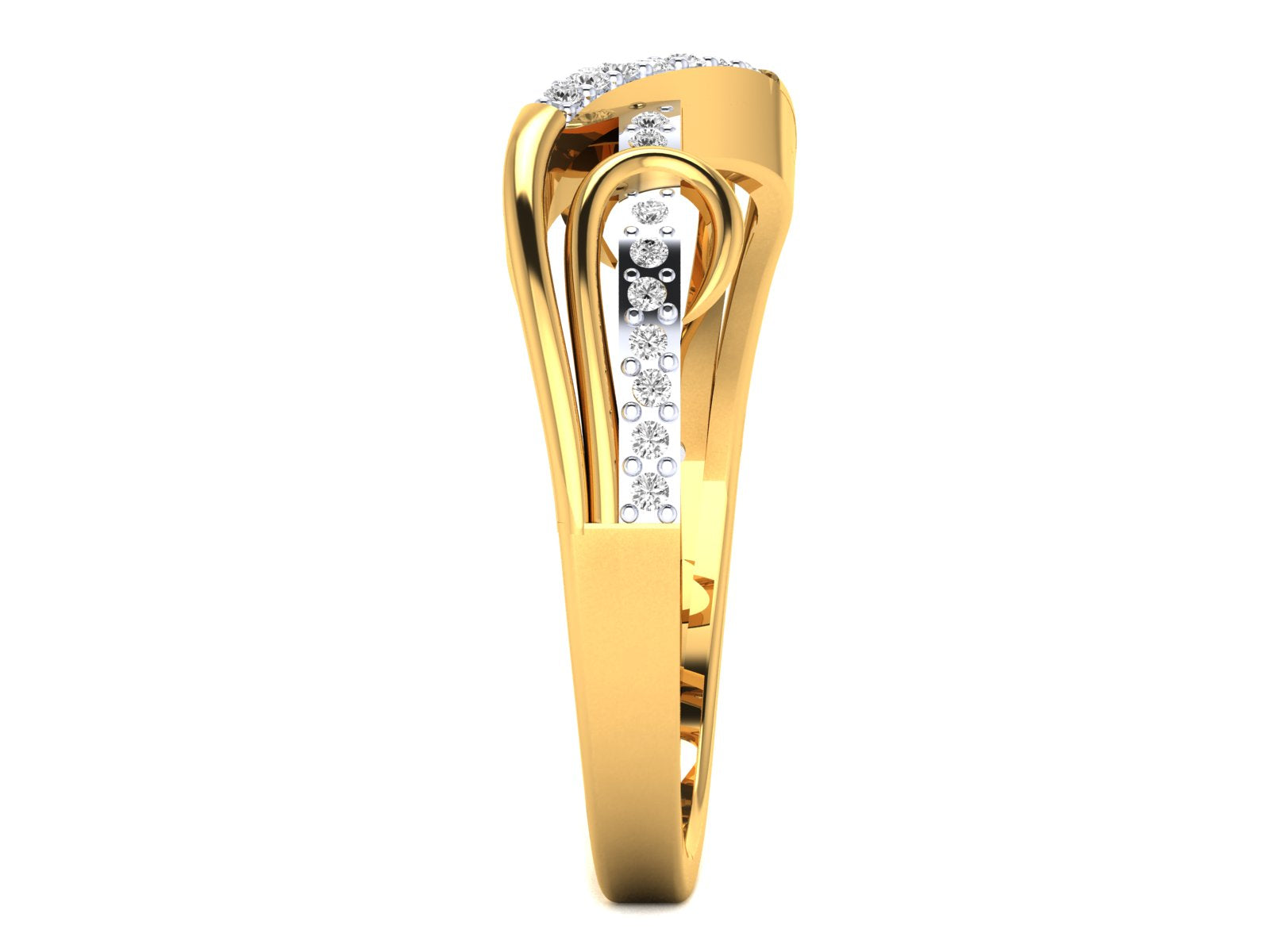 Yellow Gold Plated Sterling Silver Ring