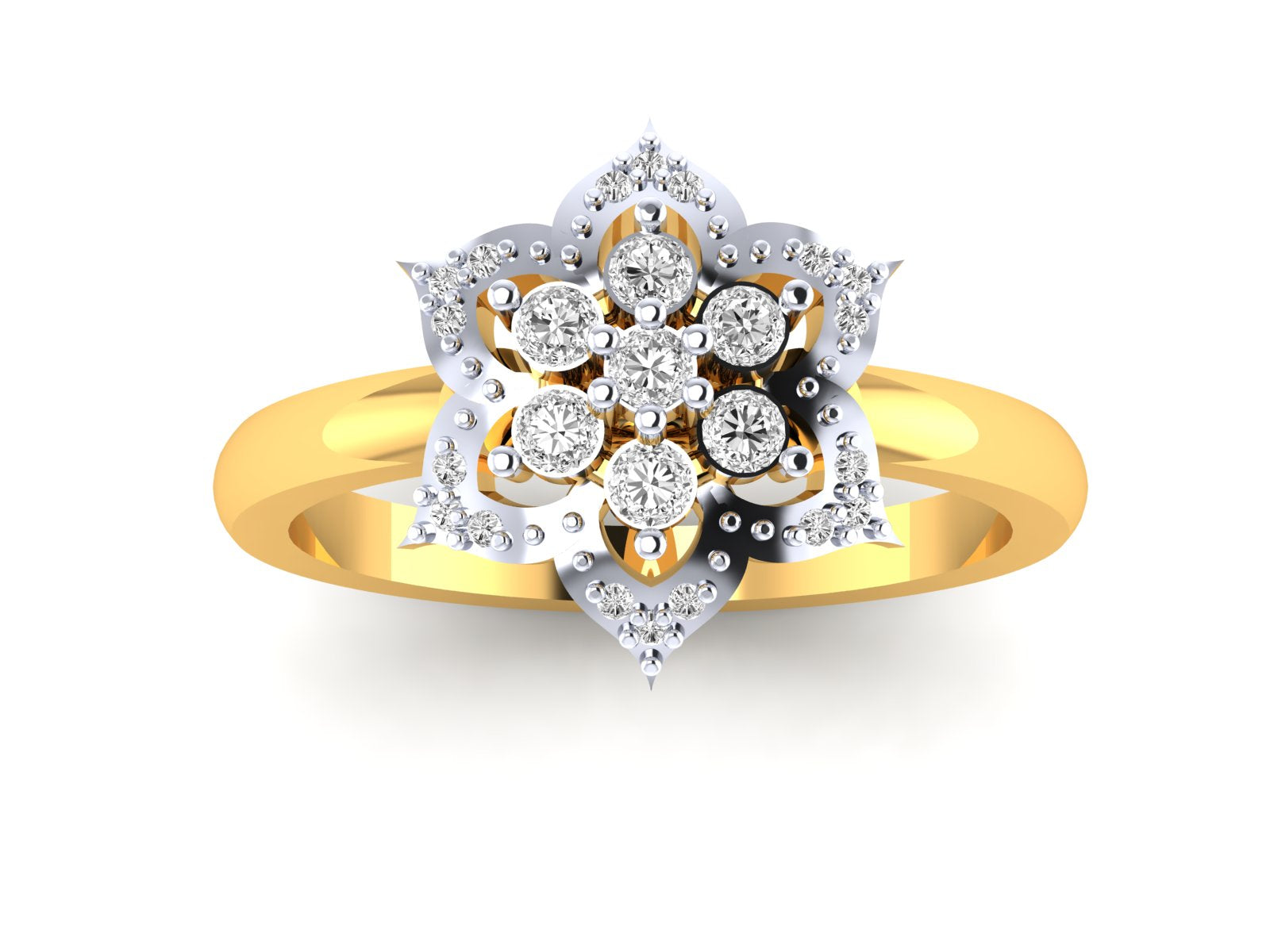 Yellow Gold Plated Sterling Silver Ring