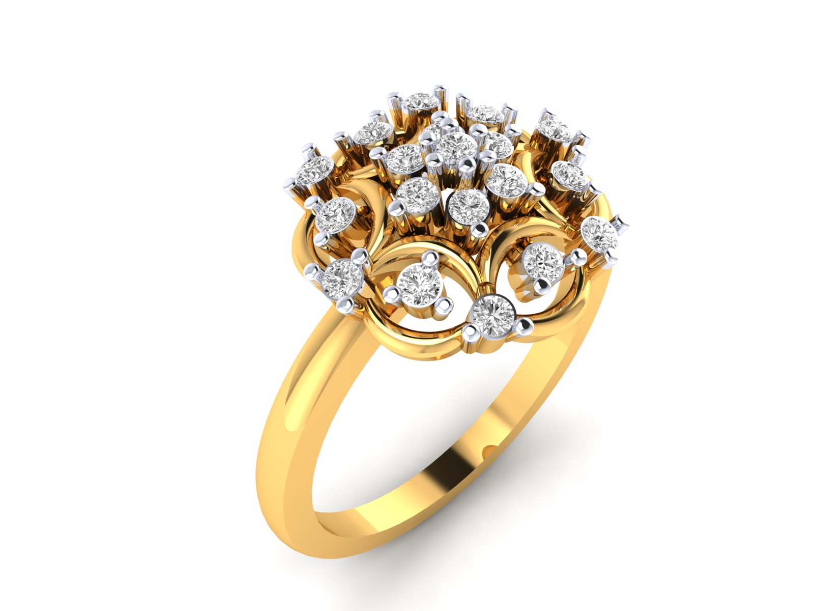 Yellow Gold Plated Sterling Silver Ring