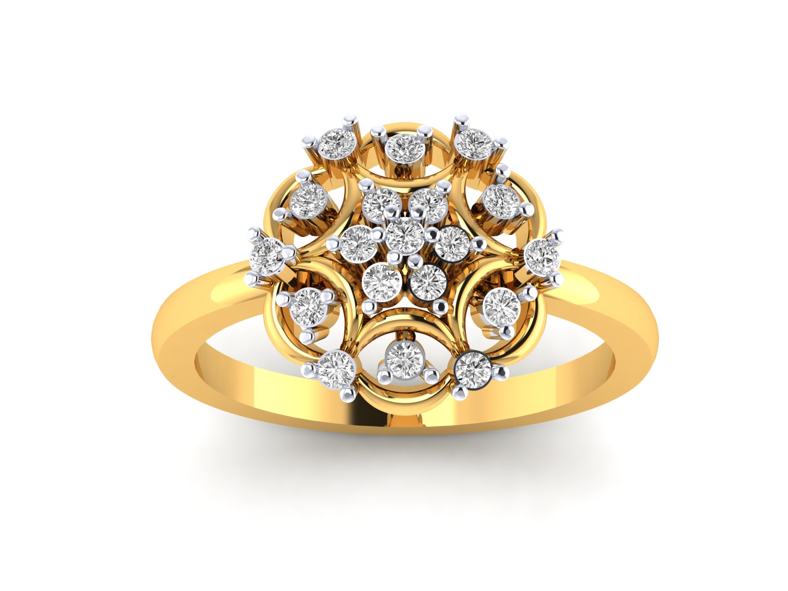 Yellow Gold Plated Sterling Silver Ring