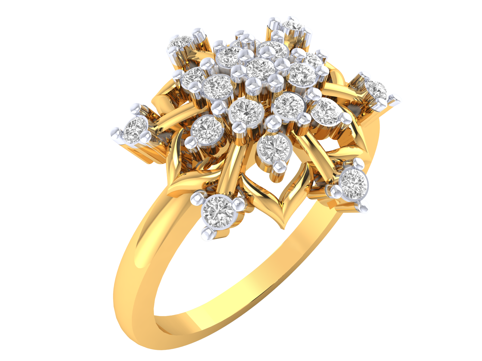 Yellow Gold Plated Sterling Silver Ring