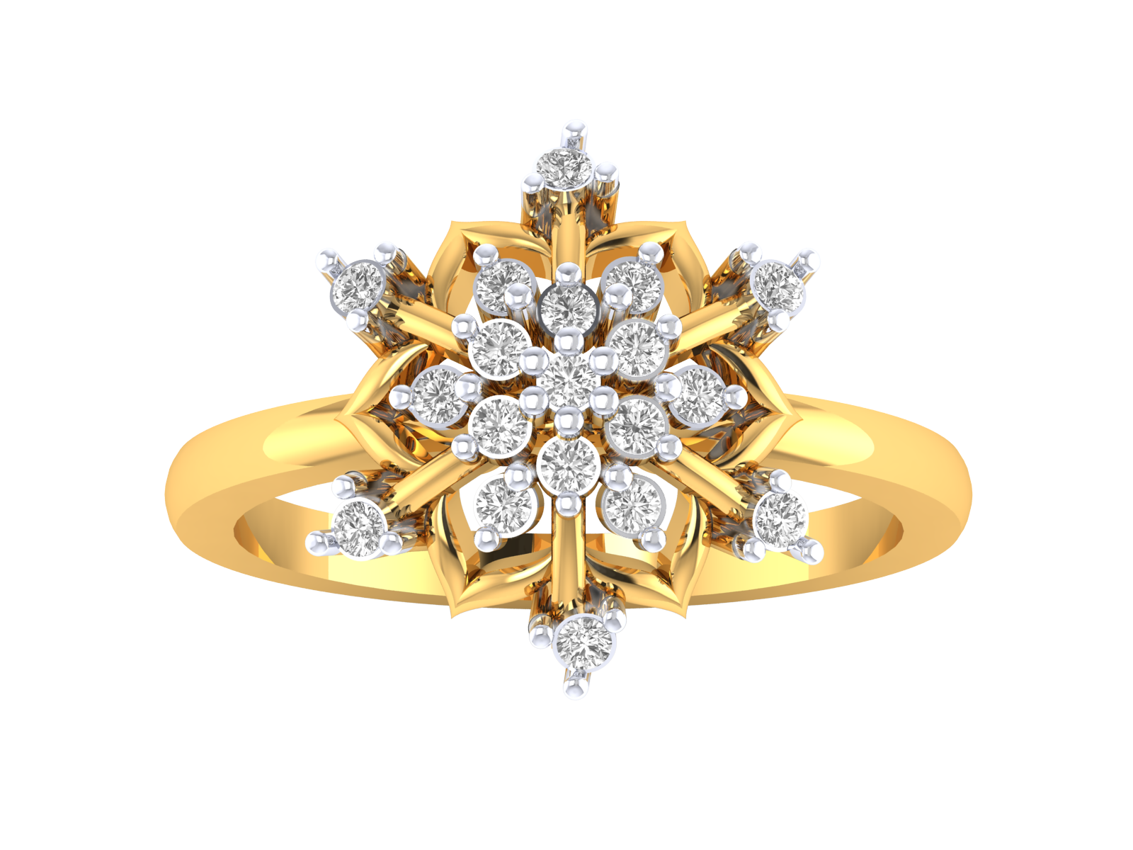 Yellow Gold Plated Sterling Silver Ring