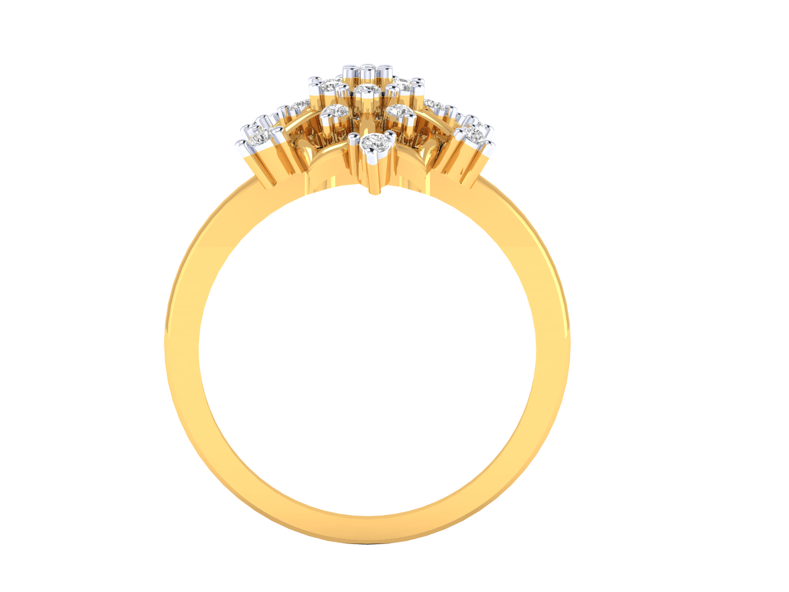 Yellow Gold Plated Sterling Silver Ring