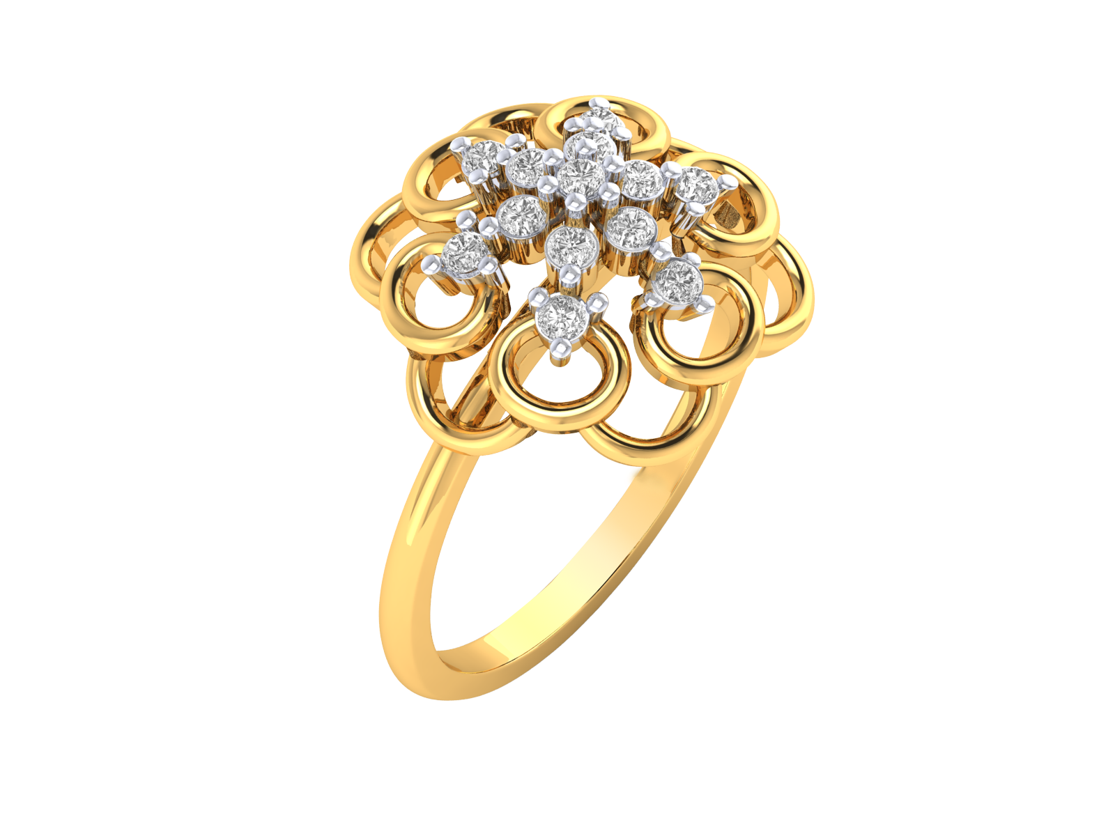 Yellow Gold Plated Sterling Silver Ring