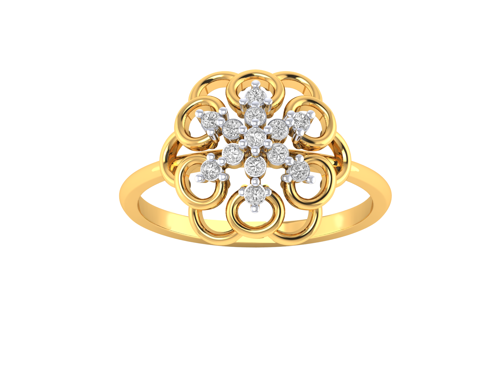 Yellow Gold Plated Sterling Silver Ring