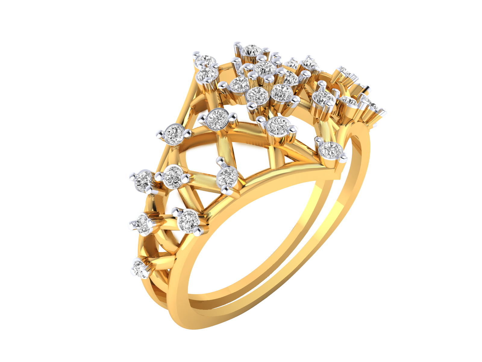 Yellow Gold Plated Sterling Silver Ring