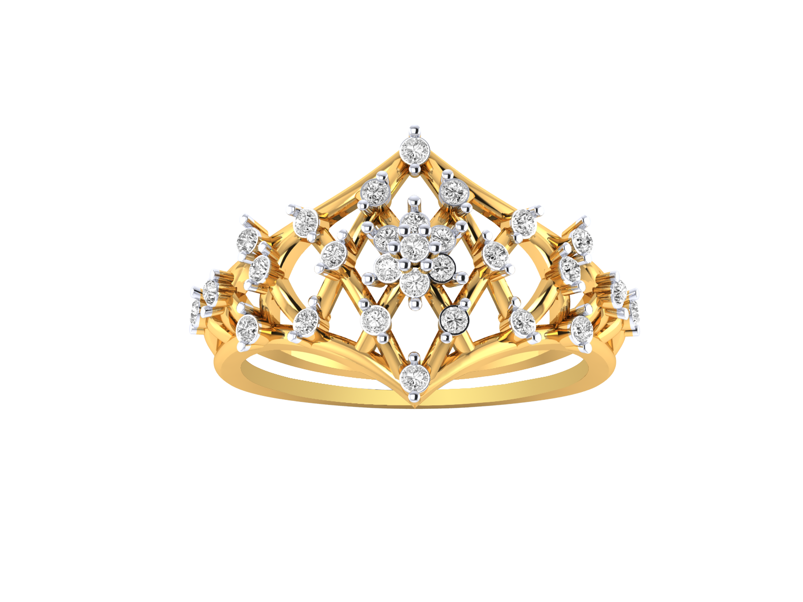 Yellow Gold Plated Sterling Silver Ring