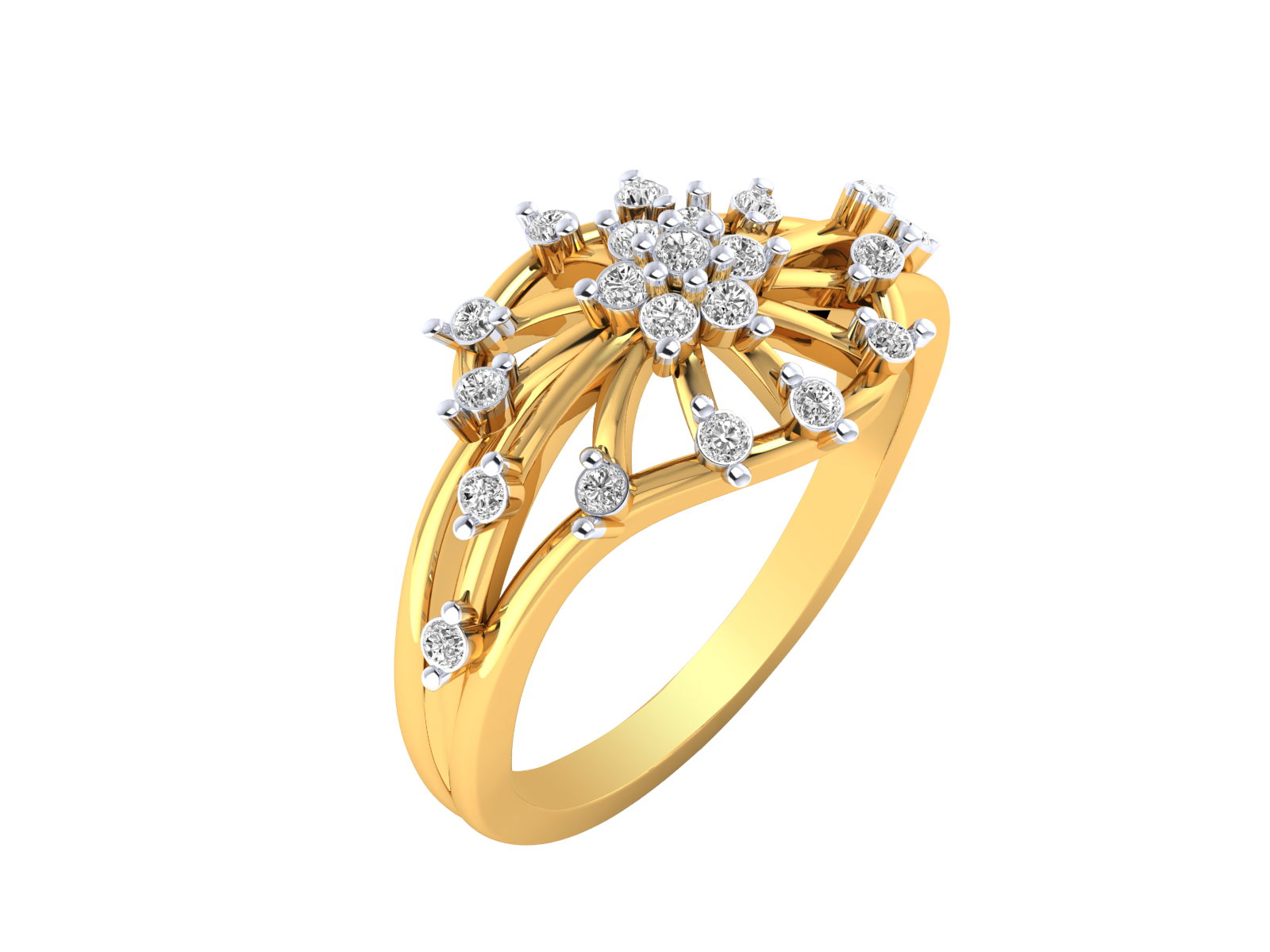 Yellow Gold Plated Sterling Silver Ring