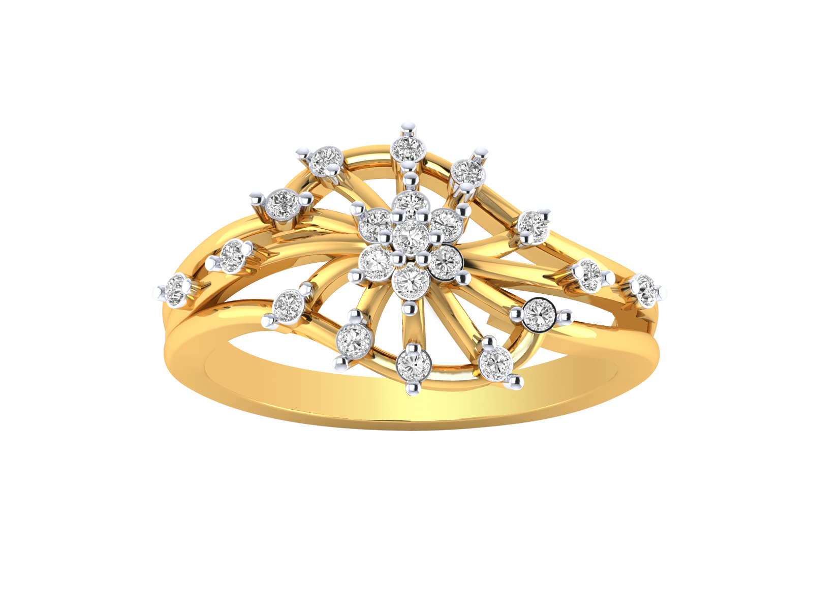 Yellow Gold Plated Sterling Silver Ring
